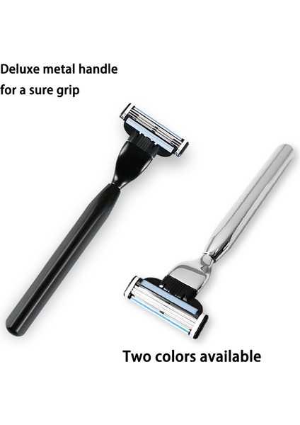 1 Kolu 1 Adet Kafa Metal Kolu Manuel Meslek Yüz Bakımı Sakal 3 Katmanlı Bıçak Güvenlik Raze ve Tıraş Razor Standı Tıraş Makinesi Tabanı Adam Için (Yurt Dışından)