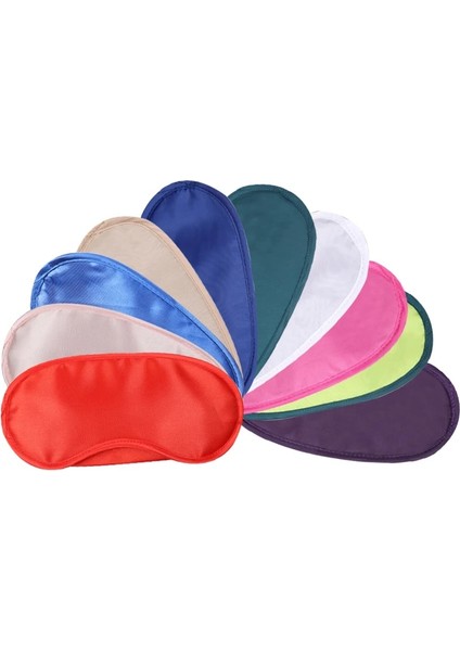 Göl Mavisi 10 Adet 10 Adet/paket Uyku Maskesi Doğal Uyku Göz Maskesi Siperliği Kapak Gölge Göz Bandı Yumuşak Taşınabilir Körü Körüne Seyahat Eyepatch Göz Kapağı (Yurt Dışından)