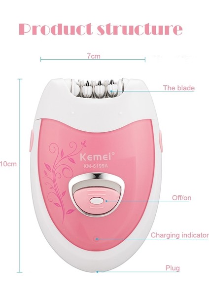 Kutu ile Kemei Şarj Edilebilir Bayan Epilatör Epilasyon Elektrikli Bayan Tıraş Düzeltici Tüy Dökücü Kol Bikini 220-240 V Vücut Depilador F30 (Yurt Dışından) modelleri