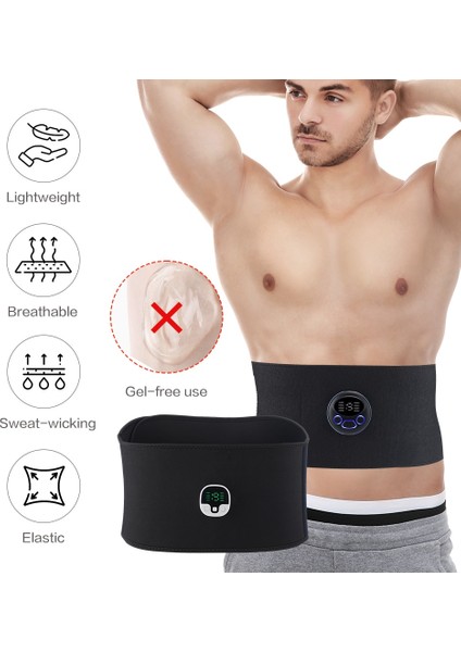 Tip A Akıllı Ems Bel Kemeri 8 Mod 19 Dişli Fitness Ekipmanları Kas Masaj Kemeri Eğitim Gücü Karın Kası Geliştirici Spor Salonu Kemeri (Yurt Dışından)