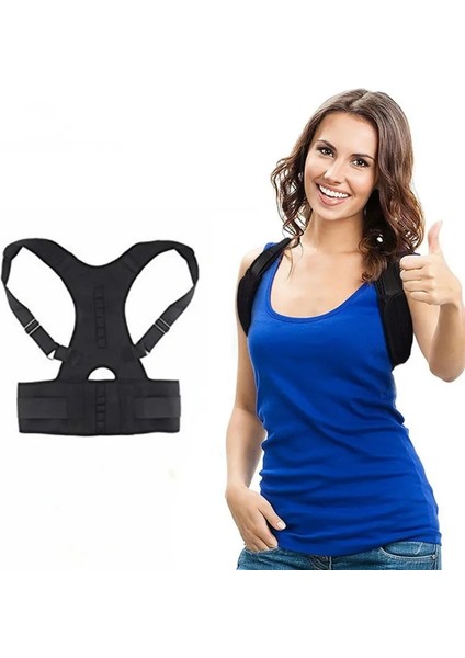 Siyah M Manyetik Duruş Düzeltici Kadın Erkek Ortopedik Korse Sırt Desteği Kemer Ağrısı Geri Brace Destek Kemer Mıknatıslar Terapi (Yurt Dışından) fırsatları