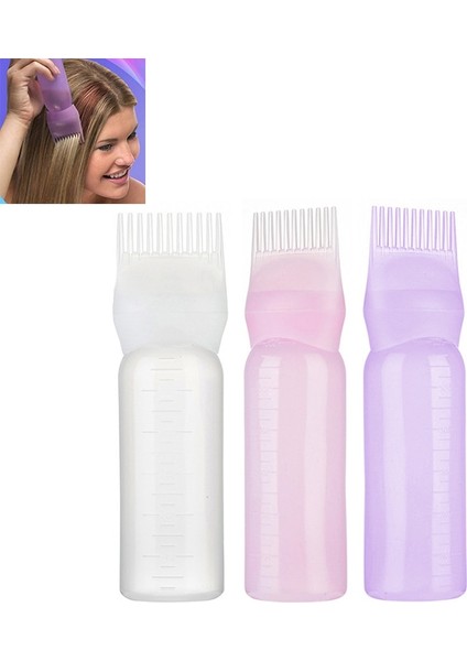 Gül Kırmızı 120 ml Saç Şekillendirici Perma ve Boya Şişesi Kuru Temizleme Şişesi Kuaför Ev Uygun Şampuan Şişesi Renkli Boya Krem Şişesi (Yurt Dışından)