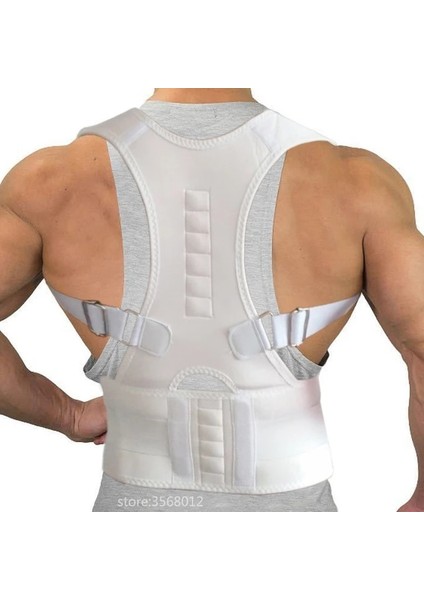 Beyaz Xxl Manyetik Duruş Düzeltici Kadın Erkek Ortopedik Korse Sırt Desteği Kemer Ağrısı Geri Brace Destek Kemer Mıknatıslar Terapi B002 (Yurt Dışından)