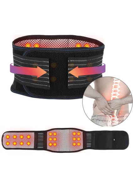 Xl (Uzunluk 110CM) Bel Koruyucu Kemer Ayarlanabilir Bel Turmalin Kendinden Isıtma Manyetik Bel Desteği Karın Kemeri Bel Omurga Sıcak Ateş Bandı (Yurt Dışından)