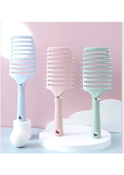 Yeşil Sparerib Tarak Kadın Özel Kabarık Saç Şekillendirici Tarak Uzun Saç Kıvırcık Saç Masajı Büyük Kavisli Tarak Sert Saç Fırçası (Yurt Dışından) fiyatları