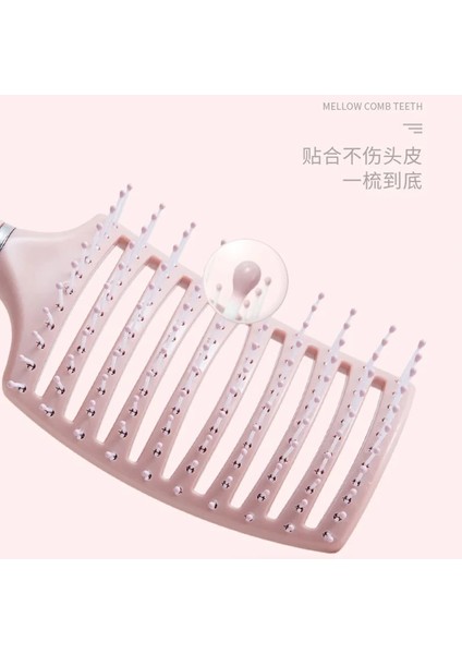 Yeşil Sparerib Tarak Kadın Özel Kabarık Saç Şekillendirici Tarak Uzun Saç Kıvırcık Saç Masajı Büyük Kavisli Tarak Sert Saç Fırçası (Yurt Dışından) modelleri