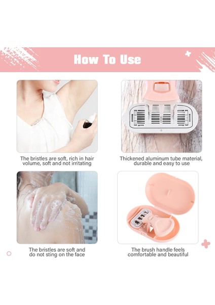 Pembe 6 Katmanlı Pürüzsüz Tıraş Aloe Vera Şerit Bikini Manuel Jilet (Yurt Dışından)
