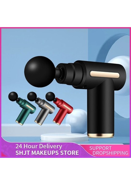 Yeşil Düğme Kutusu Tip C Şarj Taşınabilir Masaj Tabancası LCD Elektrikli Vurmalı Tabanca Masajı Vücut Boyun Sırt Derin Doku Kas Gevşeme Fitness Fasya Tabancası (Yurt Dışından) modelleri