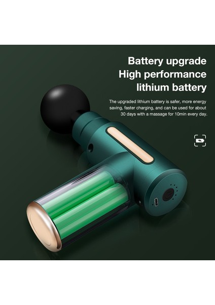 Yeşil Düğme Kutusu Tip C Şarj Taşınabilir Masaj Tabancası LCD Elektrikli Vurmalı Tabanca Masajı Vücut Boyun Sırt Derin Doku Kas Gevşeme Fitness Fasya Tabancası (Yurt Dışından) indirimleri