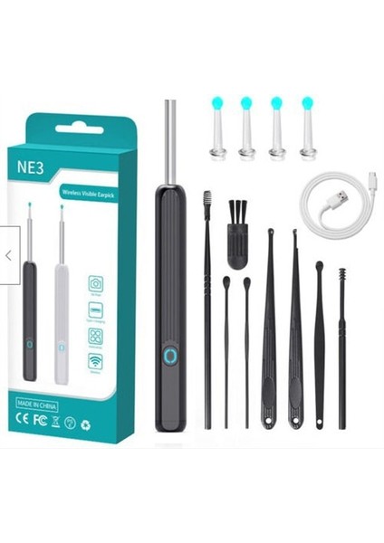 Araçları ile Kablosuz Akıllı Görsel Kulak Temizleme Çubuğu Temizleyici 3.5mm Aydınlık Endoskop Taşınabilir Kulak Temizleme Aracı Hd Otoskop Kulak Toplama Kaşık (Yurt Dışından)