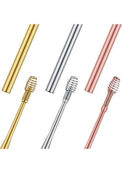 Renkli Titanyum Paslanmaz Çelik Kulak Kiri Toplayıcılar Earpick Balmumu Sökücü Küret Kulak Temizleme Çubuğu Temizleyici Kulak Temizleyici Kaşık Bakımı Kulak Temizleme Aracı Sağlık (Yurt Dışından)