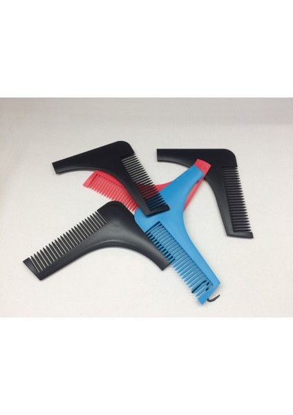 Mavi Yeni Tarak Sakal Şekillendirme Aracı Erkekler Beyefendi Sakal Trim Şablon Saç Kesim Saç Kalıplama Trim Şablon Sakal Modelleme Boyutu Malzeme (Yurt Dışından)