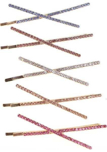 Beyaz Renkli Kristaller Hairgrips X-Şekilli Renkli Rhinestone Tokalar Metal Patlama Klip Saç Aksesuarları Elmas Bobby Pin Şapkalar (Yurt Dışından) indirimleri
