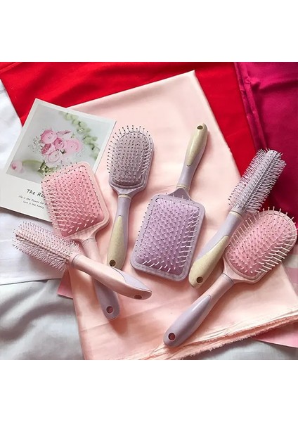 1843-MOR Masaj Tarak Hava Yastığı Kuaförlük Tarak Plastik Büyük Diş Şekillendirici Tarak Düz Kıvırcık Islak Saç Dıy Kuaförlük Aracı (Yurt Dışından) fiyatları