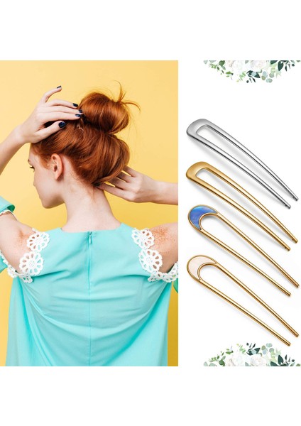 Sku 01 Metal U Şekilli Saç Tokası Altın ve Gümüş Saç Çatal U Fransız Saç Çubukları Chignon Pimleri Saç Çubukları Çörekler Saç Aksesuarları (Yurt Dışından) fiyatları