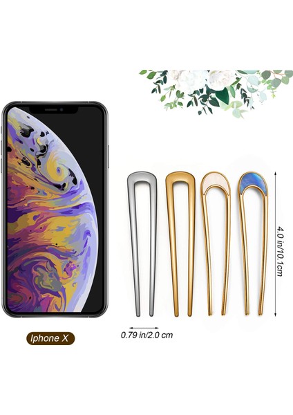 Sku 01 Metal U Şekilli Saç Tokası Altın ve Gümüş Saç Çatal U Fransız Saç Çubukları Chignon Pimleri Saç Çubukları Çörekler Saç Aksesuarları (Yurt Dışından) fırsatları