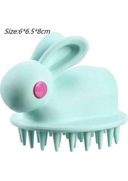 Rabbit1 Yeni Silikon Saç Şampuanı Fırçası Saç Derisi Baş Masajı Saç Temiz Saç Yıkama Tarak Banyo Masajı Saç Duş Fırçası Sağlık Aracı (Yurt Dışından)