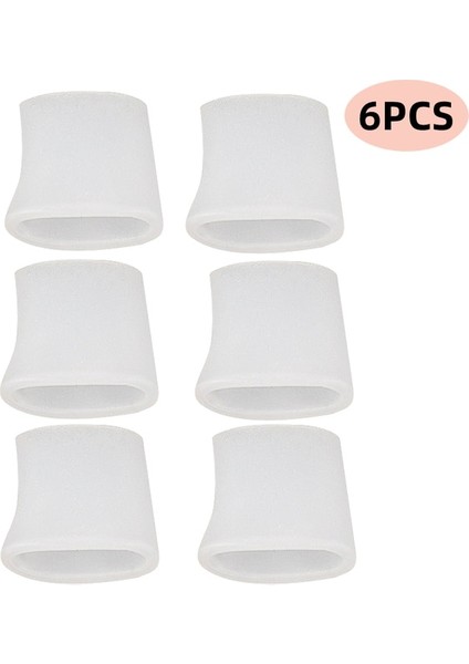 1.8x1.2 cm 6 Adet Beyaz 2/4/6 Adet Silikon Jel Küçük Ayak Tüpü Mısır Kabarcıklar Düzeltici Pinkie Koruyucu Jel Bunyon Ayak Parmak Koruma Jel Kol (Yurt Dışından)