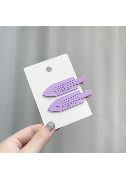 12 2 Adet Hiçbir Bükülme Dikişsiz Saç Klipleri Yan Patlama Düzeltme Saçak Barrette Makyaj Yıkama Yüz Aksesuarları Kadın Kızlar Şekillendirici Tokalar (Yurt Dışından)