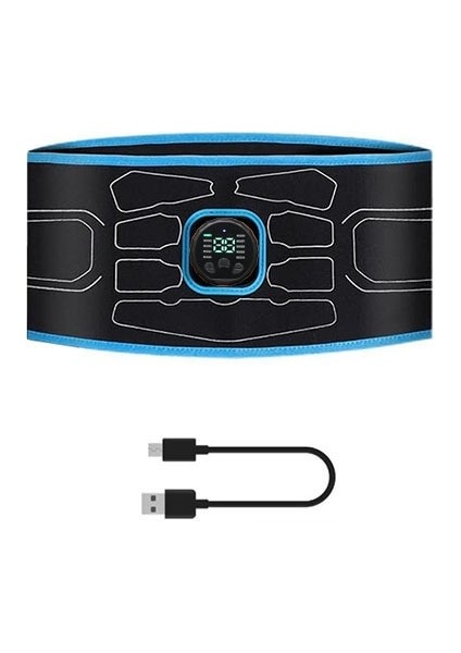 Bir Set Ems Kas Stimülatörü Masaj Abs Trainer Karın Sıkılaştırma Kemeri Karın Bel USB Şarj Edilebilir Vücut Egzersiz Fitness Ekipmanları (Yurt Dışından)