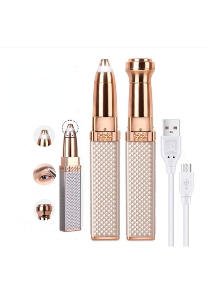 Siyah USB 2 In 1 Kadın Elektrikli Epilatör USB Şarj Taşınabilir Saç Çıkarıcı Bikini Kadınlar Için Ağrısız Tıraş Makinesi Vücut Yüz Kaş Düzeltici (Yurt Dışından) modelleri