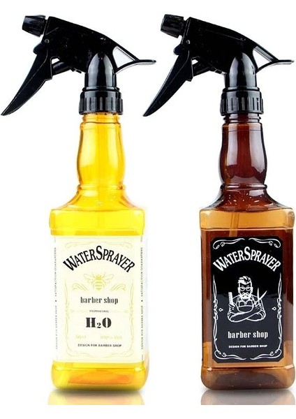 500ML-SARI 500ML Kuaförlük Sprey Şişesi Salon Kuaför Saç Araçları Su Püskürtücü Retro Viski Yağı Kafa Sulama Kabı (Yurt Dışından)