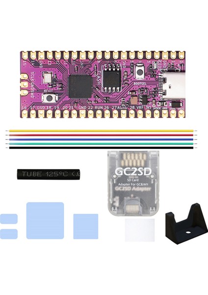 Raspberry Picoboot Kurulu Kiti + GC2SD Kart Okuyucu RP2040 Çift Çekirdekli 264KB Sram + 16MB Oyun Konsolu Için Flash Ram (Yurt Dışından)