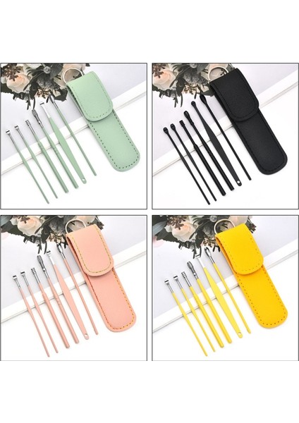 Stil 10 6 Adet / Takım Kulak Kiri Temizleme Aydınlık Kulak Kaşığı Kulak Toplama Sağlık Kulak Temizleme Paslanmaz Çelik Earpick Kiti ile Saklama Çantası (Yurt Dışından) fırsatları