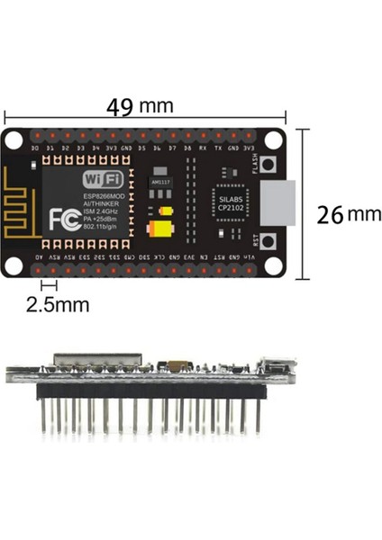 2 Adet ESP8266 Nodemcu CP2102 ESP-12E Wifi Modülü Nesnelerin Interneti Geliştirme Kurulu Ide/micropython Için Çalışır (Yurt Dışından)