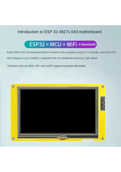 ESP32 8m Psram 16M Flash Geliştirme Kurulu Lvgl Grafik 4.3 Inç LCD Ekran Wifi Bluetooth Modülü Ekran (Yurt Dışından)