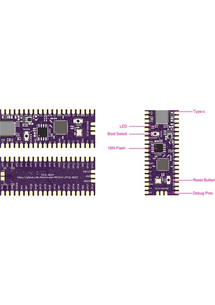 Raspberry Picoboot Kurulu RP2040 Çift Çekirdekli Kol M0 + Işlemci 264KB Sram + 16MB Flash Bellek Geliştirme Kurulu (Yurt Dışından)