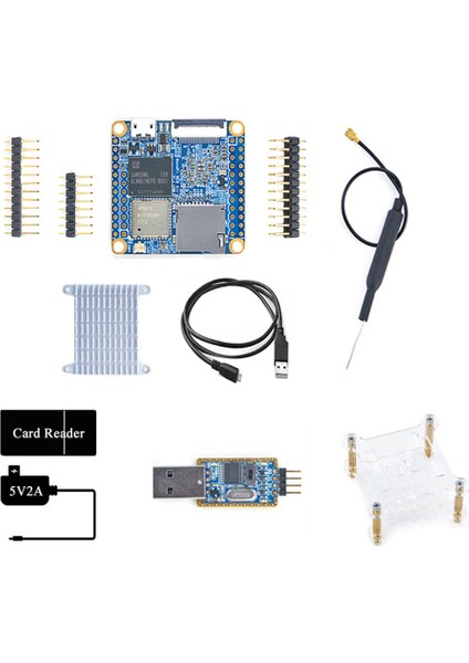 Nanopi Neo Hava Geliştirme Kartı Kiti H3 512MB+8GB Emmc Wifi+Bluetooth Run Ubuntucore Mini Iot Geliştirme Kartı (Abd Tak) (Yurt Dışından)