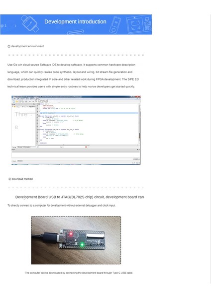 Adet Tang Nano Minimalist Fpga Geliştirme Kurulu Düz Eklemeli Breadboard Tang Nano 1k Geliştirme Kurulu (Yurt Dışından)