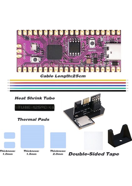 Raspberry Picoboot Kurulu Kiti + SD2SP2 Pro RP2040 Çift Çekirdekli 264KB Sram + 16MB Flash Bellek Geliştirme Kurulu (Yurt Dışından)