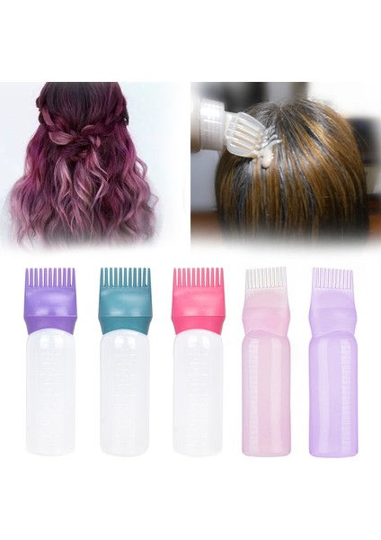 Koyu Pembe Plastik Saç Boyası Şampuan Şişesi Saç Yağı Aplikatör Şişe Aplikatör Dereceli Fırça ile Doldurulabilir Saç Boyası Şekillendirici Araçları (Yurt Dışından) fırsatları
