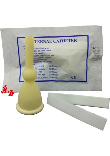 B 40MM 5 Adet Lateks/silikon Kendinden Yapışkanlı Erkek Harici Kateter Pisuar Drenajı Yaşlı Inkontinans Idrar Torbası Üriner Silikon Kol (Yurt Dışından)