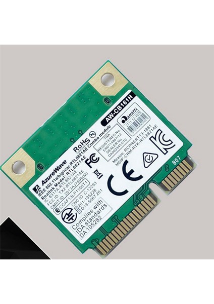 Çift Bantlı Realtek RTL8821 AW-CB161H Wifi Wlan Kartı Bluetooth 4.0 Combo Kablosuz Yarım Mini Pcı-E Adaptörü 433 Mbps 802.11AC (Yurt Dışından)