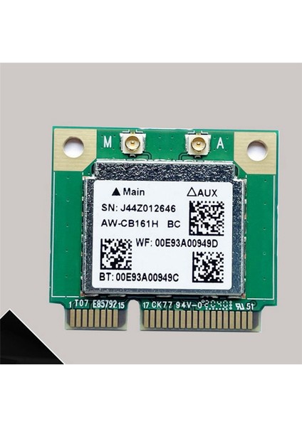 Çift Bantlı Realtek RTL8821 AW-CB161H Wifi Wlan Kartı Bluetooth 4.0 Combo Kablosuz Yarım Mini Pcı-E Adaptörü 433 Mbps 802.11AC (Yurt Dışından)