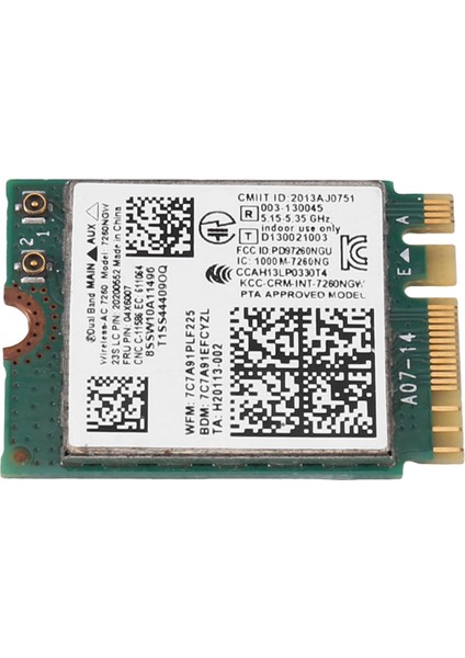 7260NGW 7260AC Wifi Kartı 2.4g/5g Bt4.0 04X6007 X250 X240 X240S X230S T440 W540 T540 Yoga Y50 (Yurt Dışından) modelleri