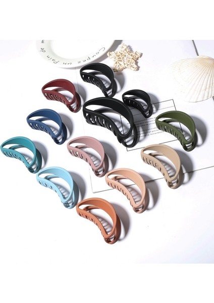 02NV Donuk Lehçe Oymak Plastik Saç Pençe Basit Banyo Makyaj Saç Klipleri Şeker Tatlı Kızlar Saç Aksesuarları (Yurt Dışından) modelleri