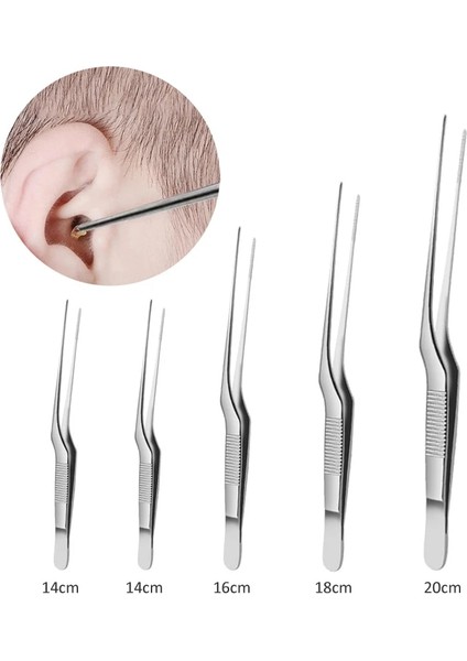 14 cm Kulak Kulak Tıkacı Balmumu Kaldırma Tıbbi Forseps Açılı Takı Kelepçe Klip Burun Kavisli Kulak Kiri Cımbız Klip Kirpik Sökücü Temizleyici Aracı (Yurt Dışından)