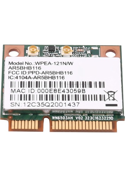 Kablosuz Ağ Kartı Atheros AR9832 AR5BHB116 2.4/5 Ghz Tek Çipli 300 Mbps 802.11N Mını Pcı-E Kablosuz Kart Wıfı (Yurt Dışından)