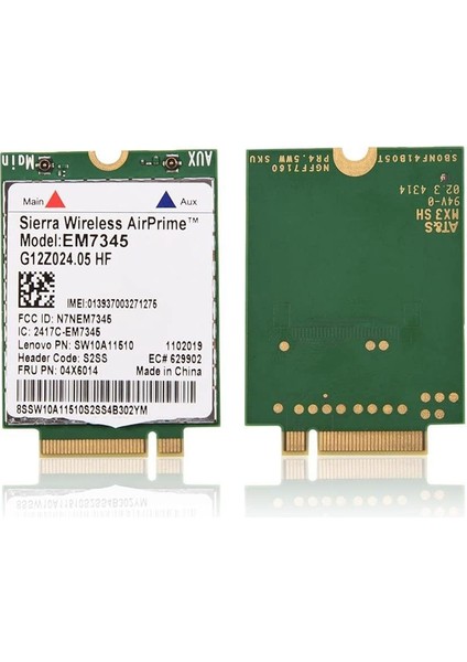 Ağ Kartı, EM7345 4g Lte Wwan Kart Modülü Için X250 X1C W550 T450 X240 T440 Lte/hspa+/emea Desteği (Yurt Dışından)