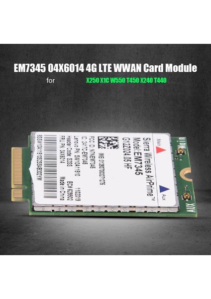 Ağ Kartı, EM7345 4g Lte Wwan Kart Modülü Için X250 X1C W550 T450 X240 T440 Lte/hspa+/emea Desteği (Yurt Dışından)