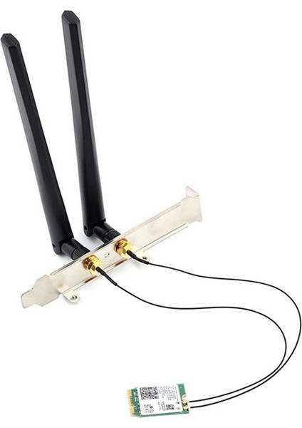 Wi-Fi 6 AX201 M.2 Anahtar E Cnvio 2 Wifi Kartı Dual Band 3000MBPS Kablosuz Bluetooth 5.0 AX201NGW Için, Anten Kiti ile (Yurt Dışından)