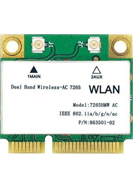 1200 M Wifi Kablosuz Lan Çift Bant 2.4g 5 Ghz Bluetooth 4.2 Gigabit Kablosuz Lan Adaptörü Win7 Win8 WIN10 Linux 7265HMW (Yurt Dışından)