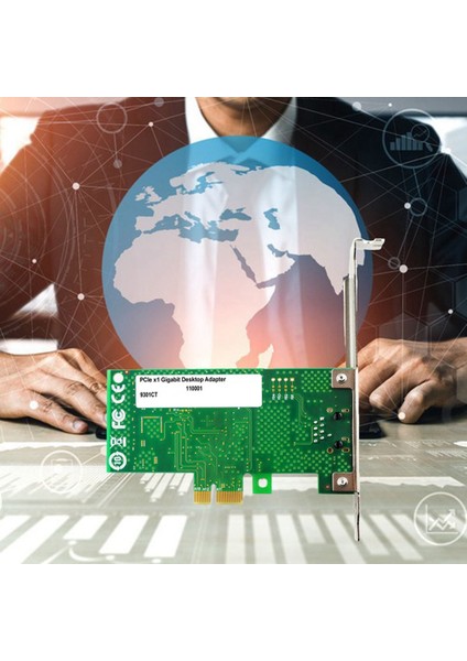 9301CT Pcıex1 Gigabit Tek Elektrik Bağlantı Noktası Sunucu Ağ Kartı 82574L Çip Kablolu Bilgisayar Ağ Kartı (Yurt Dışından)