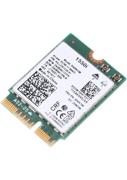 1550I Wifi Kartı Çift Bant 1730 Mbps Kablosuz 9560NGW Ngff Anahtar E Wifi Adaptörü 9560AC 802.11AC Bt 5.0 Dizüstü Bilgisayar (Yurt Dışından)