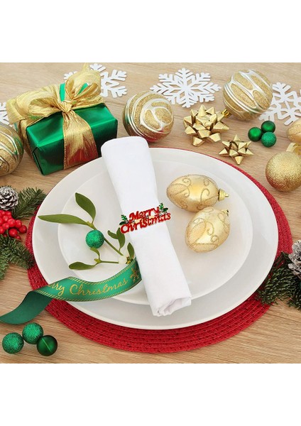 Noel Peçete Halkaları Set 6, Noel Tatili Düğün Ziyafet Doğum Günü Günlük Masa Için Narin Masa Dekorları (Yurt Dışından) fırsatları