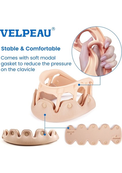 Pedli L Velpeau Boyunluk Omurga Basıncını ve Sert Boyun Desteğini Rahatlatmak Için Silikon Ortopedik Servikal Yaka Nefes Alabilir ve Kararlı (Yurt Dışından)